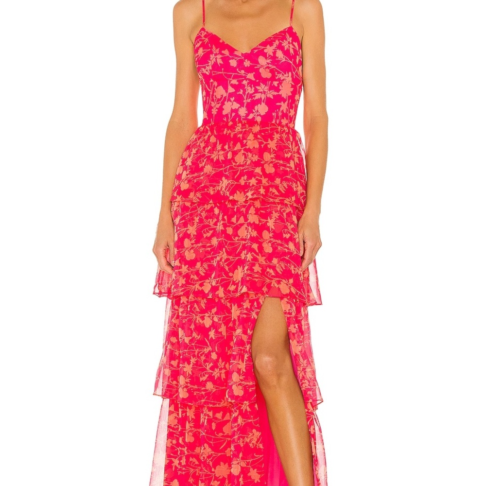 Floral Pink Maxi Dress
